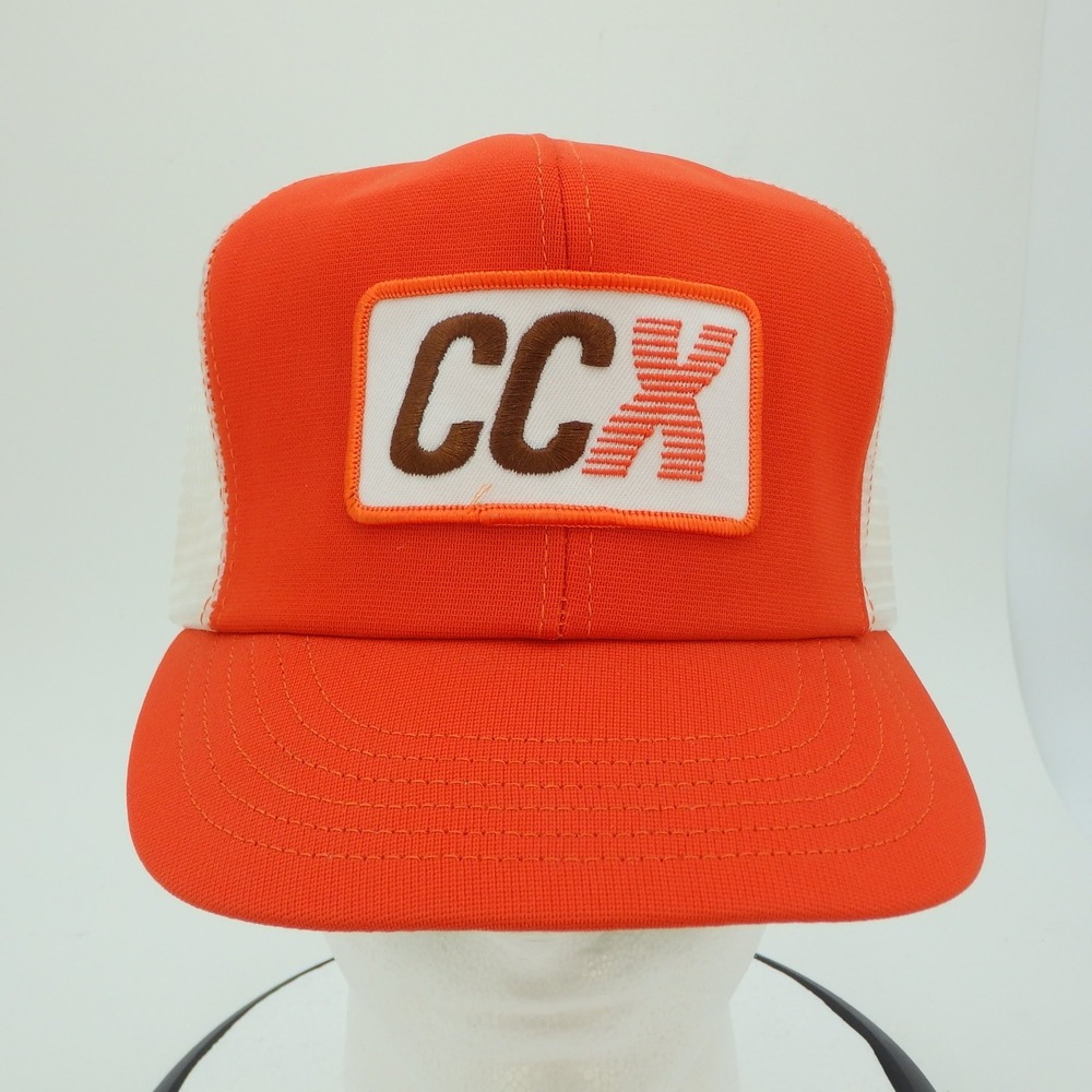 Vintage CCX 80s USA Made Patch Mesh Trucker Hat Snapback Cap
